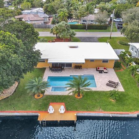 New! Waterfront Heated Pool & Jacuzzi 2 Mi To Beach - Fishing Pier Relaxing Spa & Hammock Fort Lauderdale Dış mekan fotoğraf