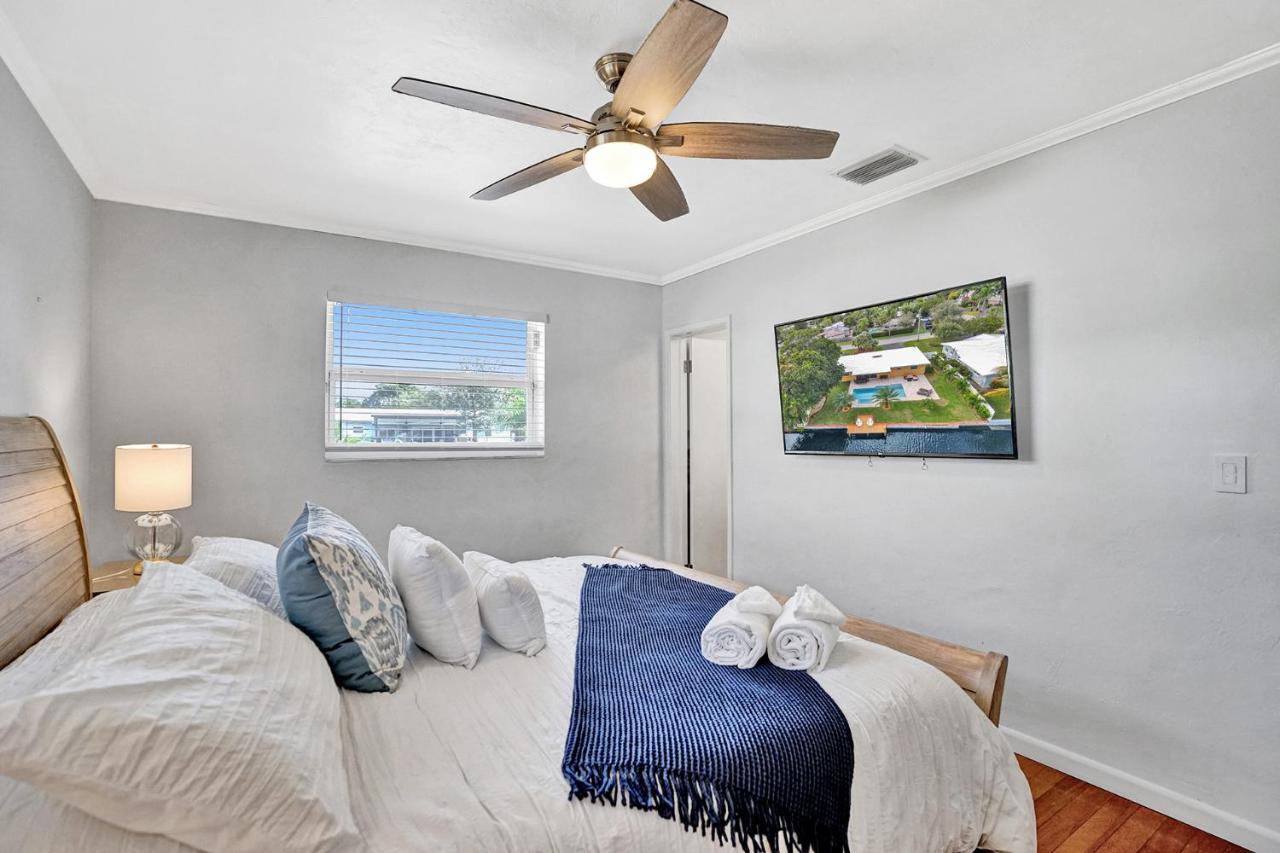 New! Waterfront Heated Pool & Jacuzzi 2 Mi To Beach - Fishing Pier Relaxing Spa & Hammock Fort Lauderdale Dış mekan fotoğraf
