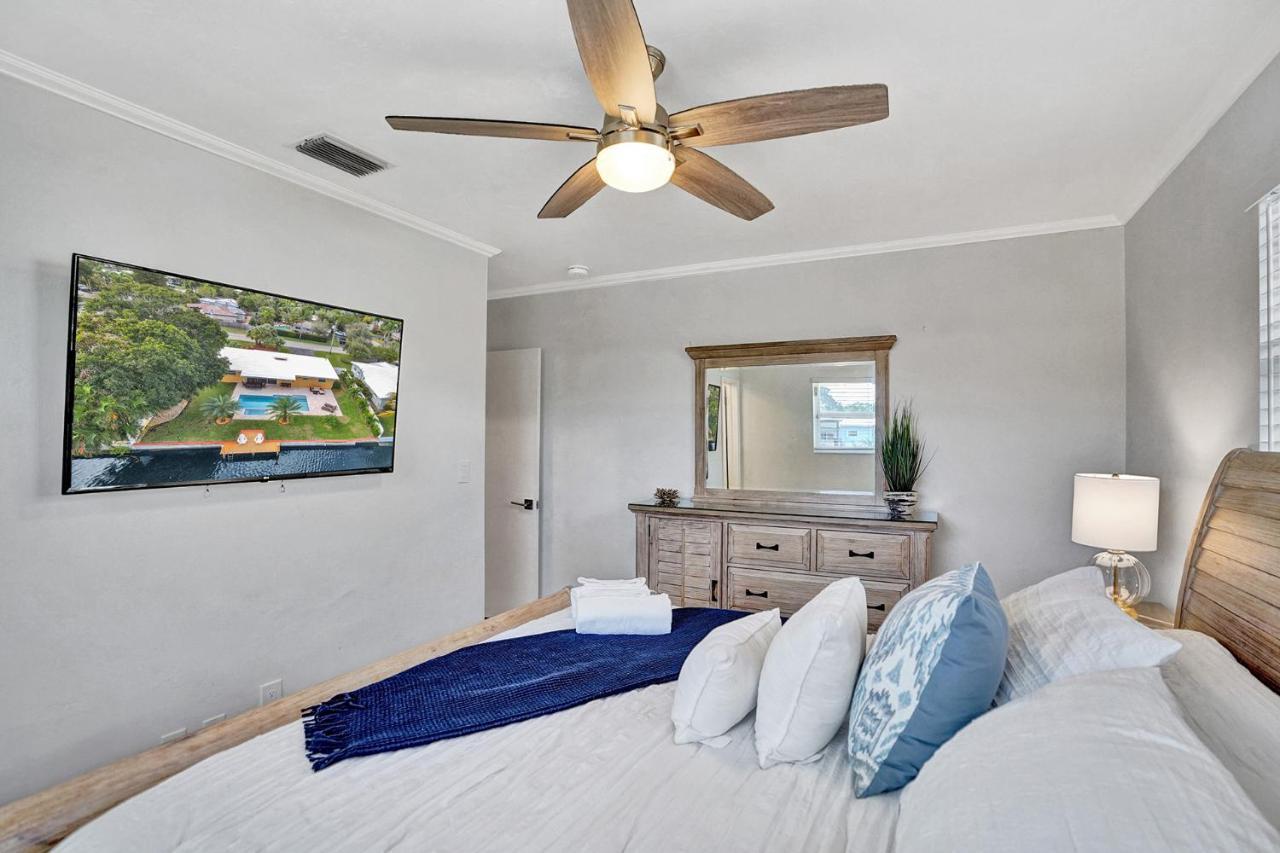 New! Waterfront Heated Pool & Jacuzzi 2 Mi To Beach - Fishing Pier Relaxing Spa & Hammock Fort Lauderdale Dış mekan fotoğraf