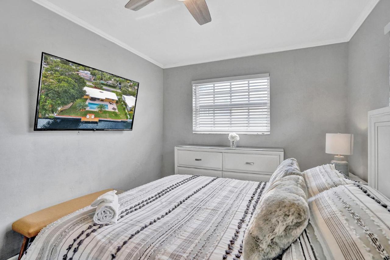 New! Waterfront Heated Pool & Jacuzzi 2 Mi To Beach - Fishing Pier Relaxing Spa & Hammock Fort Lauderdale Dış mekan fotoğraf