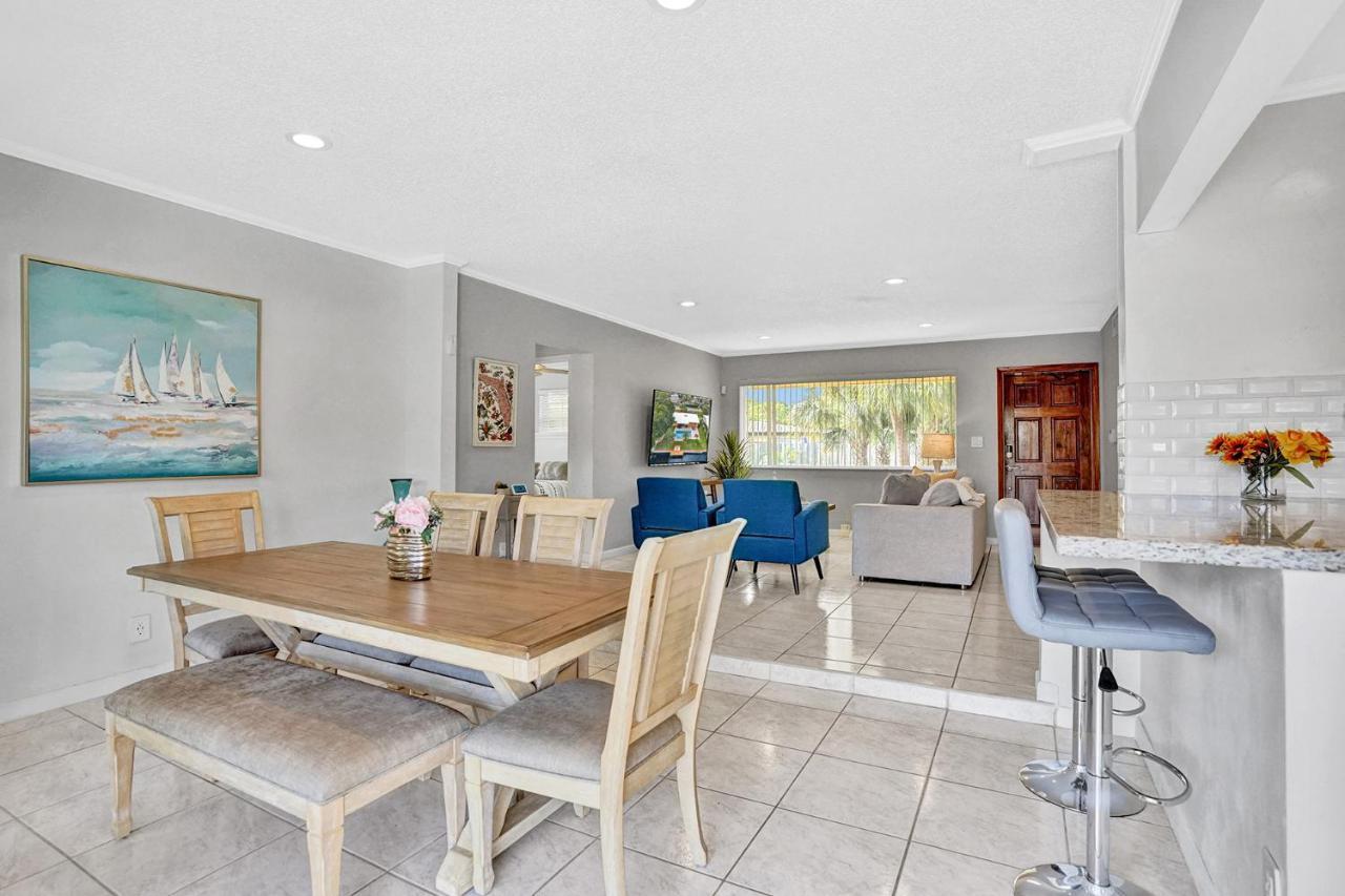 New! Waterfront Heated Pool & Jacuzzi 2 Mi To Beach - Fishing Pier Relaxing Spa & Hammock Fort Lauderdale Dış mekan fotoğraf
