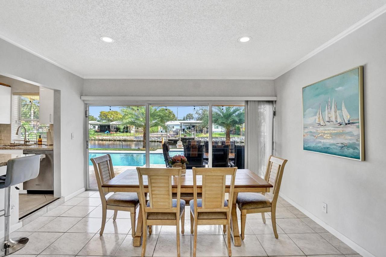 New! Waterfront Heated Pool & Jacuzzi 2 Mi To Beach - Fishing Pier Relaxing Spa & Hammock Fort Lauderdale Dış mekan fotoğraf