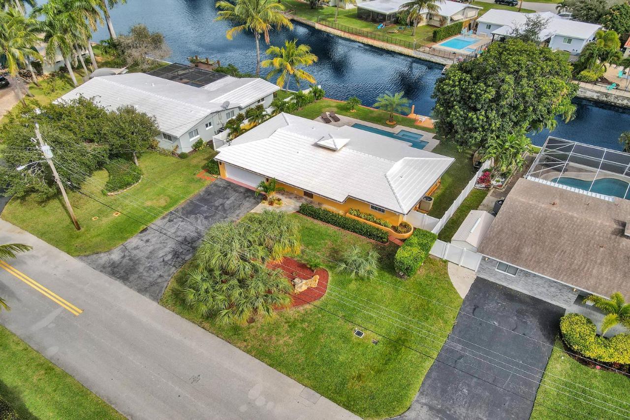 New! Waterfront Heated Pool & Jacuzzi 2 Mi To Beach - Fishing Pier Relaxing Spa & Hammock Fort Lauderdale Dış mekan fotoğraf