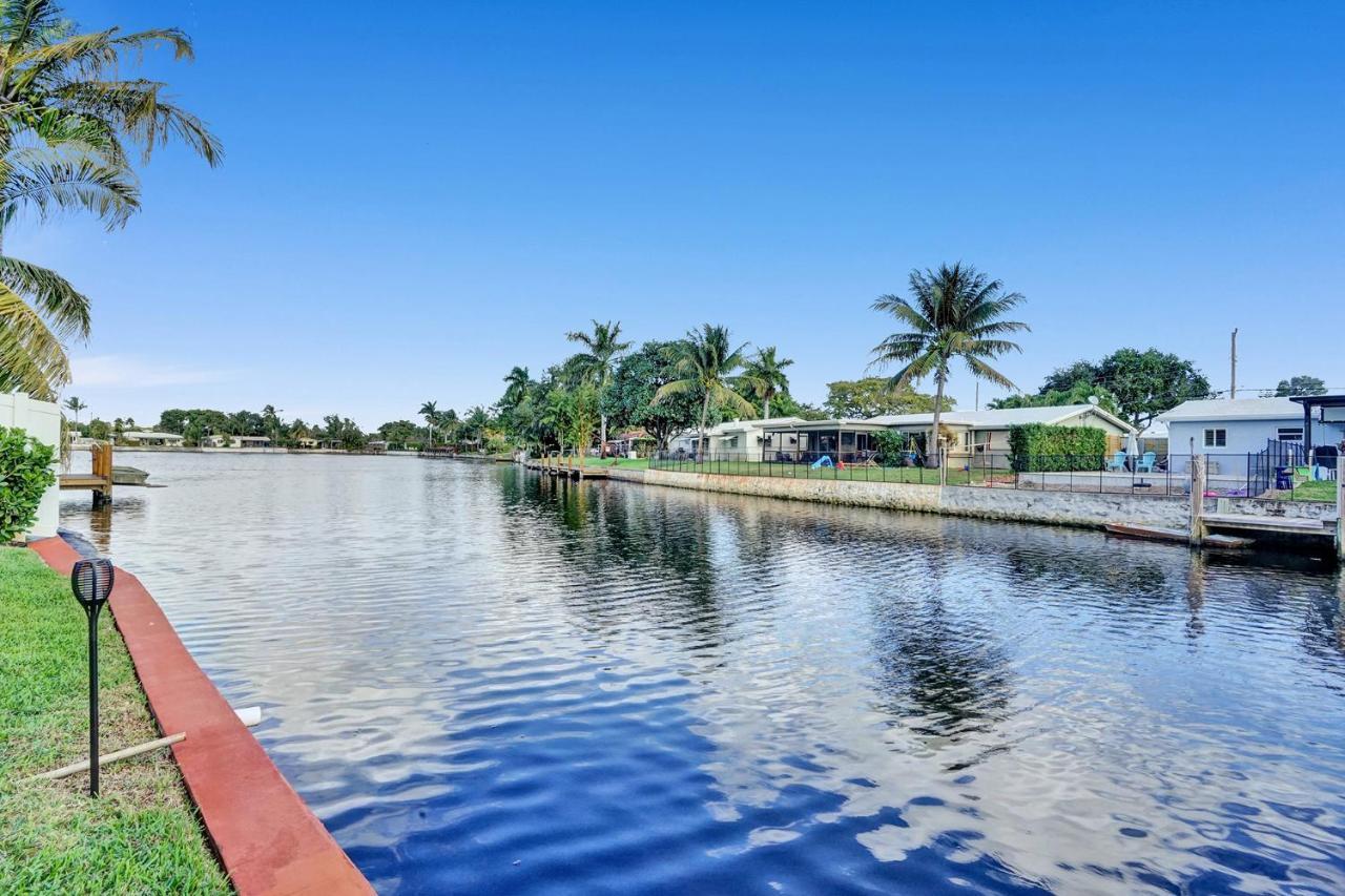 New! Waterfront Heated Pool & Jacuzzi 2 Mi To Beach - Fishing Pier Relaxing Spa & Hammock Fort Lauderdale Dış mekan fotoğraf