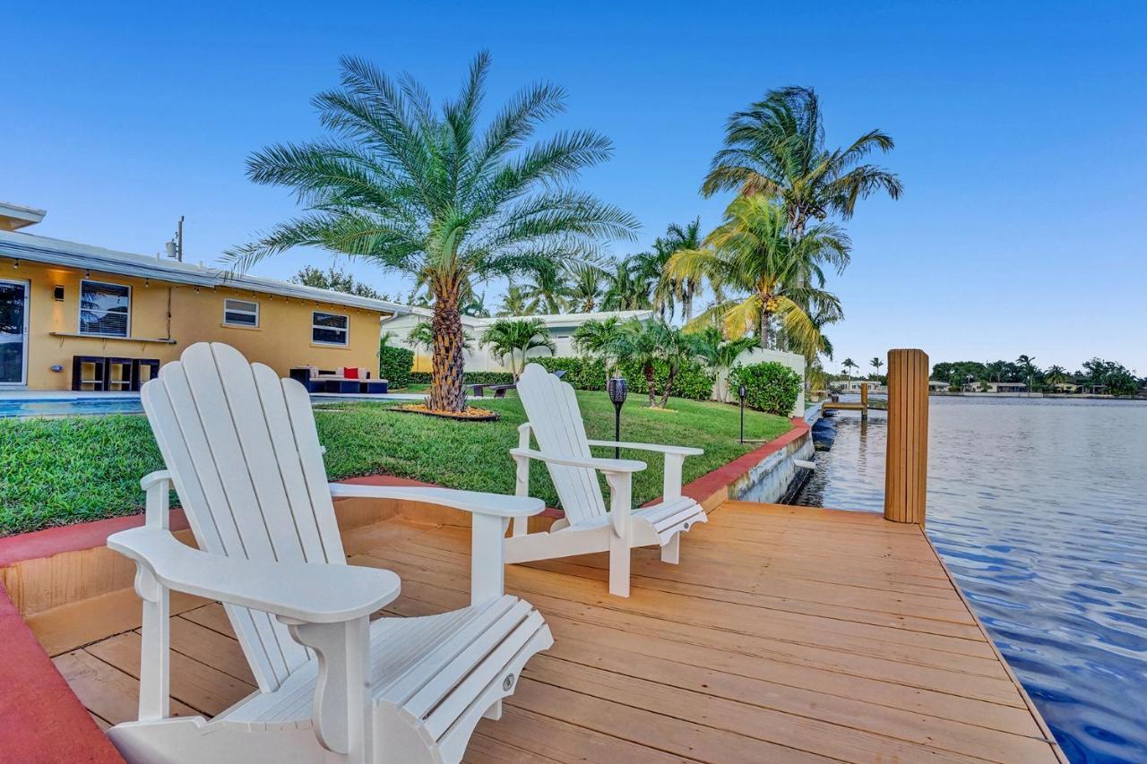 New! Waterfront Heated Pool & Jacuzzi 2 Mi To Beach - Fishing Pier Relaxing Spa & Hammock Fort Lauderdale Dış mekan fotoğraf