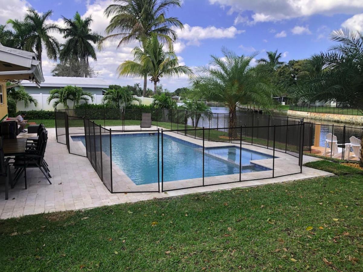 New! Waterfront Heated Pool & Jacuzzi 2 Mi To Beach - Fishing Pier Relaxing Spa & Hammock Fort Lauderdale Dış mekan fotoğraf