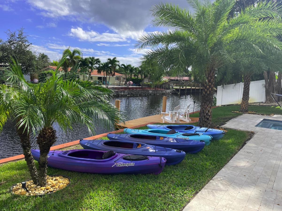 New! Waterfront Heated Pool & Jacuzzi 2 Mi To Beach - Fishing Pier Relaxing Spa & Hammock Fort Lauderdale Dış mekan fotoğraf
