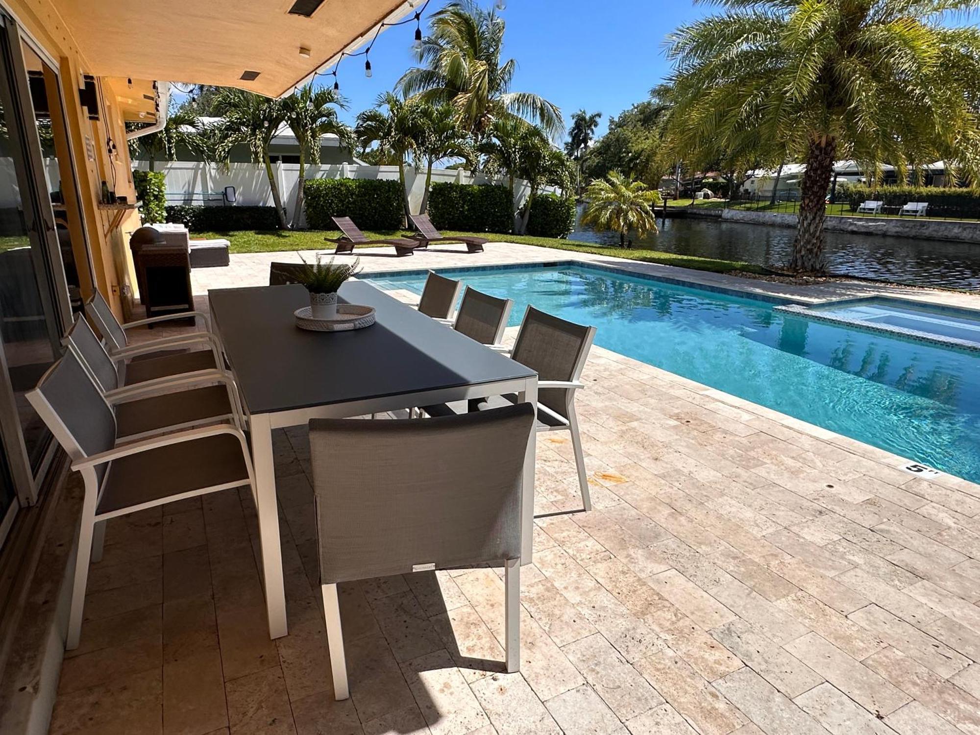 New! Waterfront Heated Pool & Jacuzzi 2 Mi To Beach - Fishing Pier Relaxing Spa & Hammock Fort Lauderdale Dış mekan fotoğraf